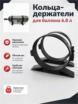 Кольца/крепление/держатели для баллона со сжатым воздухом кольца_черный