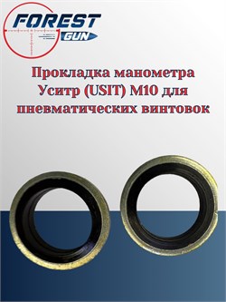Прокладка манометра Уситр (USIT) М10 для пневматических винтовок, 2шт Прокладка_Уситр