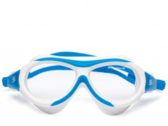 Очки для плавания подростковые FRIPP белый силикон/синяя рамка